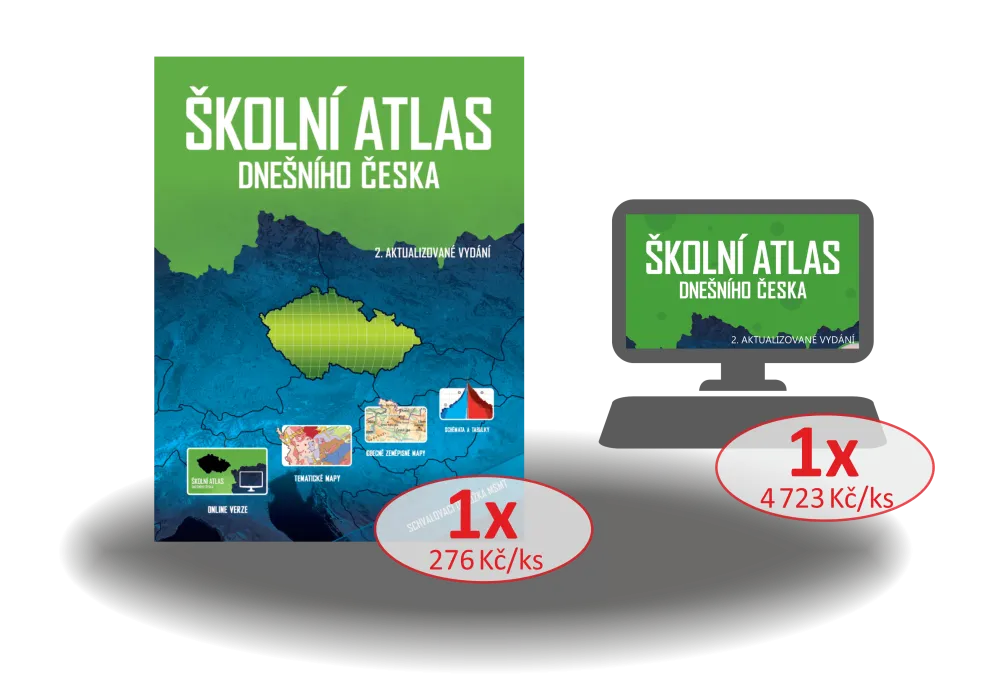Školní atlas dnešního Česka – množstevní balíček I. pro účastníky programu Dnešní svět