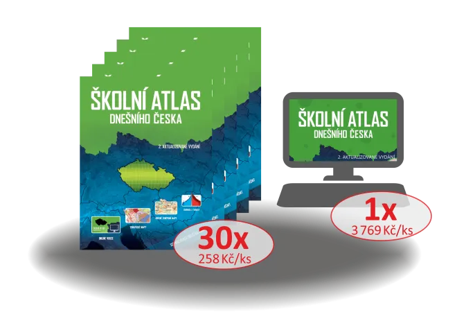 Školní atlas dnešního Česka – množstevní balíček II. pro účastníky programu Dnešní svět
